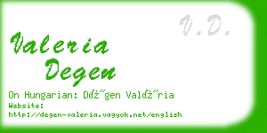 valeria degen business card